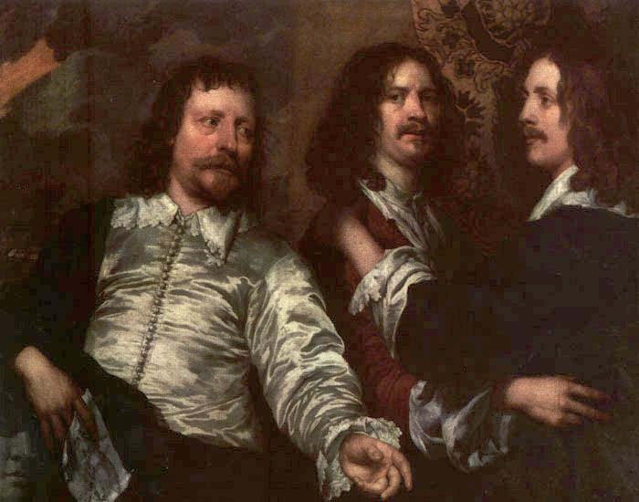 William Dobson The Painter with Sir Charles Cottrell and Sir Balthasar Gerbier by William Dobson France oil painting art